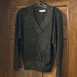 Philosophy Black and Gold Cardigan Sweater